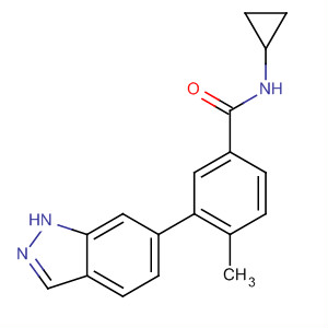 N-cyclopropyl-3-(1h-indazol-6-yl)-4-methylbenzamideStructure,651780-03-9Structure N-cyclopropyl-3-(1h-indazol-6-yl)-4-methylbenzamide Structure,651780-03-9Structure