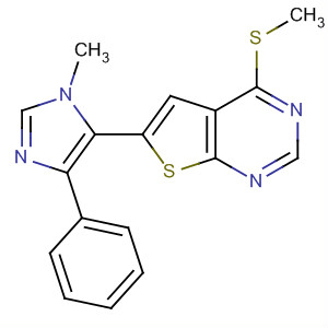 6-(1-甲基-4-苯基-1H-咪唑-5-基)-4-(甲基硫代)噻吩并[2,3-d]嘧啶結(jié)構(gòu)式_655253-73-9結(jié)構(gòu)式