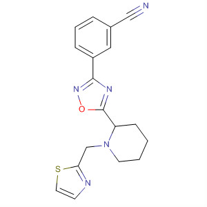 3-[5-(1-噻唑-2-甲基-哌啶-2-基)-[1,2,4]噁二唑-3-基]-苯甲腈結構式_661458-57-7結構式