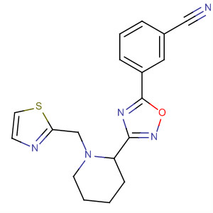 3-[3-(1-噻唑-2-甲基-哌啶-2-基)-[1,2,4]噁二唑-5-基]-苯甲腈結構式_661458-60-2結構式
