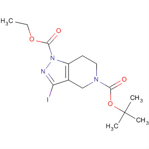 5-叔丁基 1-乙基 3-碘-6,7-二氫-4H-吡唑并[4,3-c]吡啶-1,5-二羧酸結(jié)構(gòu)式_661487-16-7結(jié)構(gòu)式