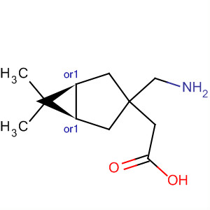 (1r,5s)-rel-(9ci)-3-(氨基甲基)-6,6-二甲基-雙環(huán)[3.1.0]己烷-3-乙酸結(jié)構(gòu)式_663616-77-1結(jié)構(gòu)式