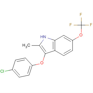 1H-Indole, 3-(4-chlorophenoxy)-2-methyl-6-(trifluoromethoxy)-Structure,668455-64-9Structure 1H-Indole, 3-(4-chlorophenoxy)-2-methyl-6-(trifluoromethoxy)- Structure,668455-64-9Structure