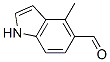 1H-indole-5-carboxaldehyde, 4-methyl-(9ci)Structure,671215-71-7Structure 1H-indole-5-carboxaldehyde, 4-methyl-(9ci) Structure,671215-71-7Structure
