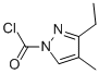 1H-pyrazole-1-carbonyl chloride, 3-ethyl-4-methyl-(9ci)Structure,67514-66-3Structure 1H-pyrazole-1-carbonyl chloride, 3-ethyl-4-methyl-(9ci) Structure,67514-66-3Structure