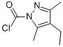 1H-pyrazole-1-carbonyl chloride, 4-ethyl-3,5-dimethyl-(9ci)Structure,67514-67-4Structure 1H-pyrazole-1-carbonyl chloride, 4-ethyl-3,5-dimethyl-(9ci) Structure,67514-67-4Structure