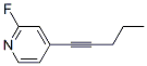 Pyridine, 2-fluoro-4-(1-pentynyl)-(9ci)Structure,681262-23-7Structure Pyridine, 2-fluoro-4-(1-pentynyl)-(9ci) Structure,681262-23-7Structure