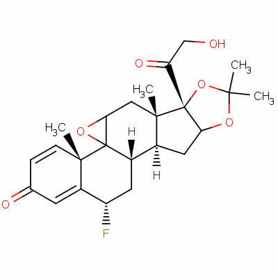 9Beta,11beta-epoxy-6alpha-fluoro-21-hydroxy-16alpha,17-(isopropylidene)dioxypregna-1,4-diene-3,20-dioneStructure,68352-03-4Structure 9Beta,11beta-epoxy-6alpha-fluoro-21-hydroxy-16alpha,17-(isopropylidene)dioxypregna-1,4-diene-3,20-dione Structure,68352-03-4Structure