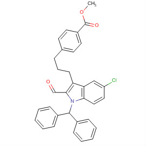 4-{3-[5-氯-1-(二苯基甲基)-2-甲?；?1H-吲哚-3-基]丙基}苯甲酸甲酯結(jié)構(gòu)式_683813-25-4結(jié)構(gòu)式