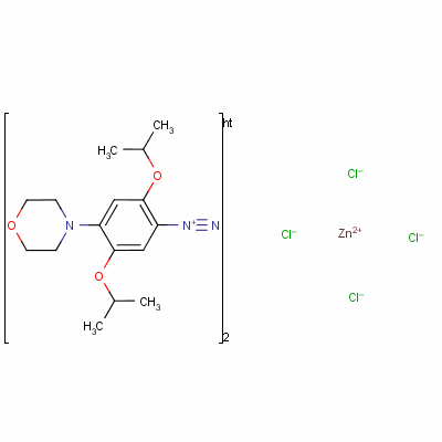 2,5-Bis(1-methylethoxy)-4-(morpholino)benzenediazonium tetrachlorozincate (2:1)Structure,68413-64-9Structure 2,5-Bis(1-methylethoxy)-4-(morpholino)benzenediazonium tetrachlorozincate (2:1) Structure,68413-64-9Structure