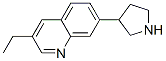 Quinoline, 3-ethyl-7-(3-pyrrolidinyl)- (9ci)Structure,695185-28-5Structure Quinoline, 3-ethyl-7-(3-pyrrolidinyl)- (9ci) Structure,695185-28-5Structure