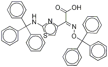 (E)-2-(三苯甲游基氧基亞氨基)-2-[2-(三苯甲游基氨基)噻唑-4-基]乙酸結(jié)構(gòu)式_69689-81-2結(jié)構(gòu)式