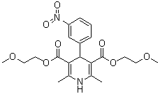 Nimodipine related compound b (50 mg) (bis(2-methoxyethyl) 2,6-dimethyl-4-(3-nitrophe-nyl)-1,4-dihydropyridine-3,5-dicarboxylate) (as)Structure,70172-96-2Structure Nimodipine related compound b (50 mg) (bis(2-methoxyethyl) 2,6-dimethyl-4-(3-nitrophe-nyl)-1,4-dihydropyridine-3,5-dicarboxylate) (as) Structure,70172-96-2Structure