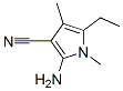 1H-pyrrole-3-carbonitrile, 2-amino-5-ethyl-1,4-dimethyl-Structure,70345-80-1Structure 1H-pyrrole-3-carbonitrile, 2-amino-5-ethyl-1,4-dimethyl- Structure,70345-80-1Structure