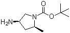 1-Pyrrolidinecarboxylicacid,4-amino-2-methyl-,1,1-dimethylethylester,(2s,4r)-(9ci)Structure,708274-46-8Structure 1-Pyrrolidinecarboxylicacid,4-amino-2-methyl-,1,1-dimethylethylester,(2s,4r)-(9ci) Structure,708274-46-8Structure