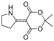 2,2-Dimethyl-5-(2-tetrahydropyrrolylidene)-1,3-dioxane-4,6-dioneStructure,70912-52-6Structure 2,2-Dimethyl-5-(2-tetrahydropyrrolylidene)-1,3-dioxane-4,6-dione Structure,70912-52-6Structure