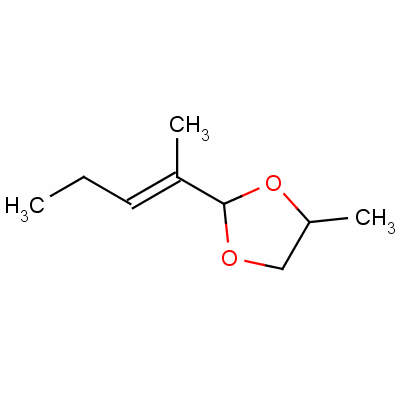 4-Methyl-2-(1-methyl-1-butenyl)-1,3-dioxolaneStructure,71348-47-5Structure 4-Methyl-2-(1-methyl-1-butenyl)-1,3-dioxolane Structure,71348-47-5Structure