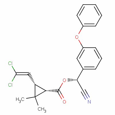 (R) cyano(3-phenoxyphenyl)-3-(2,2-dichloroethenyl)2,2-dimethyl cyclopropanecarboxylic acid methyl esterStructure,72204-44-5Structure (R) cyano(3-phenoxyphenyl)-3-(2,2-dichloroethenyl)2,2-dimethyl cyclopropanecarboxylic acid methyl ester Structure,72204-44-5Structure