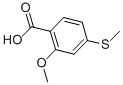 2-Methoxy-4-(methylthio)benzoic acidStructure,72856-73-6Structure 2-Methoxy-4-(methylthio)benzoic acid Structure,72856-73-6Structure