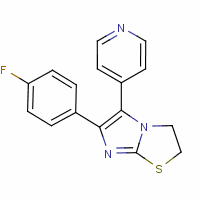 6-(4-氟苯基)-5-(4-吡啶基)-2,3-二氫咪唑并[2,1-b]-噻唑結(jié)構(gòu)式_72873-74-6結(jié)構(gòu)式