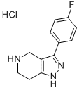 3-(4-氟苯基)-4,5,6,7-四氫-1H-吡唑并[4,3-c]吡啶鹽酸鹽結(jié)構(gòu)式_733757-82-9結(jié)構(gòu)式