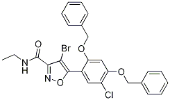 5-(2,4-雙(芐氧基)-5-氯苯基)-4-溴-n-乙基異噁唑-3-羧酰胺結(jié)構(gòu)式_747413-06-5結(jié)構(gòu)式