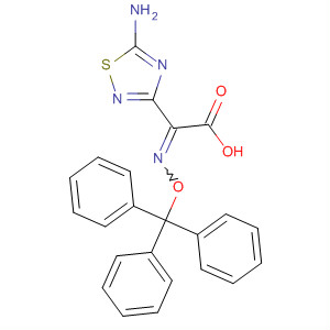 (Z)-2-(5-氨基-1,2,4-噻二唑-3-基)-2-三苯甲游基氧基亞氨基乙酸結(jié)構(gòu)式_76029-89-5結(jié)構(gòu)式