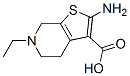 (9CI)-2-氨基-6-乙基-4,5,6,7-四氫-噻吩并[2,3-c]吡啶-3-羧酸結(jié)構(gòu)式_760902-05-4結(jié)構(gòu)式