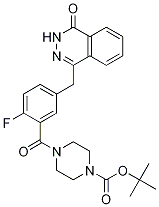 4-(2-氟-5-((4-氧代-3,4-二氫二氮雜萘-1-基)甲基)苯甲?；?哌嗪-1-羧酸叔丁酯結(jié)構(gòu)式_763114-04-1結(jié)構(gòu)式