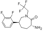 (3R,6s)-3-氨基-6-(2,3-二氟苯基)-1-(2,2,2-三氟乙基)氮雜環(huán)庚烷-2-酮結(jié)構(gòu)式_781650-41-7結(jié)構(gòu)式