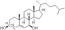 膽固醇-13C2結(jié)構(gòu)式_78887-48-6結(jié)構(gòu)式
