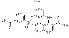 6-[[3-[(Dimethylamino)carbonyl]phenyl]sulfonyl]-4-[(3-methoxyphenyl)amino]-8-methyl-3-quinolinecarboxamide Structure,801312-28-7Structure