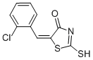 (5E)-5-(2-Chlorobenzylidene)-2-mercapto-1,3-thiazol-4(5H)-oneStructure,81154-00-9Structure (5E)-5-(2-Chlorobenzylidene)-2-mercapto-1,3-thiazol-4(5H)-one Structure,81154-00-9Structure