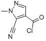 1H-pyrazole-4-carbonyl chloride, 5-cyano-1-methyl-(9ci)Structure,81303-60-8Structure 1H-pyrazole-4-carbonyl chloride, 5-cyano-1-methyl-(9ci) Structure,81303-60-8Structure