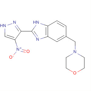 1H-benzimidazole, 6-(4-morpholinylmethyl)-2-(4-nitro-1h-pyrazol-3-yl)-Structure,825619-29-2Structure 1H-benzimidazole, 6-(4-morpholinylmethyl)-2-(4-nitro-1h-pyrazol-3-yl)- Structure,825619-29-2Structure