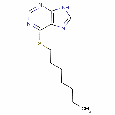 6-N-庚基疏基嘌呤結(jié)構(gòu)式_83277-80-9結(jié)構(gòu)式