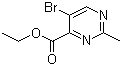 5-Bromo-2-methylpyrimidine-4-carboxylic acid ethyl ester Structure,83410-38-2Structure