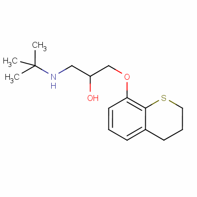 1-(叔-丁基氨基)-3-[(3,4-二氫-2H-1-苯并噻喃-8-基)氧基]丙-2-醇結(jié)構(gòu)式_83688-84-0結(jié)構(gòu)式