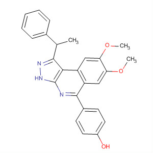 4-[7,8-雙(甲基氧基)-1-(1-苯基乙基)-3H-吡唑并[3,4-c]異喹啉-5-基]苯酚結構式_838854-58-3結構式