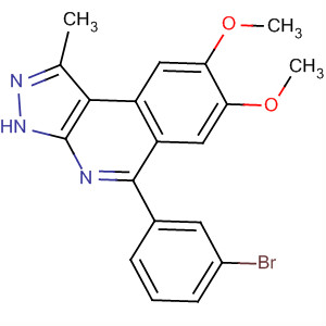 5-(3-溴苯基)-1-甲基-7,8-雙(甲基氧基)-3H-吡唑并[3,4-c]異喹啉結(jié)構(gòu)式_838855-05-3結(jié)構(gòu)式