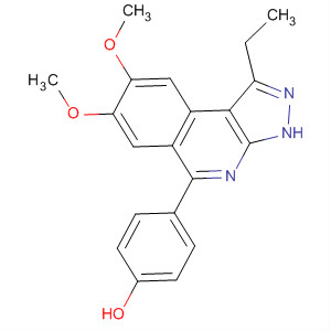4-[1-乙基-7,8-雙(甲基氧基)-3H-吡唑并[3,4-c]異喹啉-5-基]苯酚結(jié)構(gòu)式_838855-29-1結(jié)構(gòu)式