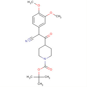4-(2-氰基-2-(3,4-二甲氧基苯基)乙?；?哌啶-1-羧酸叔丁酯結(jié)構(gòu)式_838855-44-0結(jié)構(gòu)式