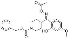 (E)-2-(5-甲氧基)苯酚 4-(n-芐氧基羰基)哌啶基-甲酮 o-乙酰肟結(jié)構(gòu)式_84163-48-4結(jié)構(gòu)式