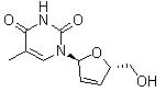 1-(2,3-Dideoxy-a-d-glycero-pent-2-enofuranosyl)thymineStructure,84414-90-4Structure 1-(2,3-Dideoxy-a-d-glycero-pent-2-enofuranosyl)thymine Structure,84414-90-4Structure