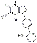 4-Hydroxy-3-(2-hydroxy-1,1-biphenyl-4-yl)-6-oxo-6,7-dihydrothieno[2,3-b]pyridine-5-carbonitrile Structure,844499-71-4Structure