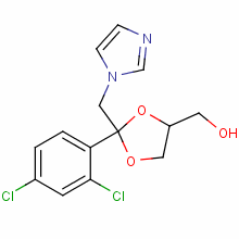 2-(2,4-Dichlorophenyl)-2-(1H-imidazol-1-yl methyl)-1,3-dioxolane-4-methanolStructure,84682-23-5Structure 2-(2,4-Dichlorophenyl)-2-(1H-imidazol-1-yl methyl)-1,3-dioxolane-4-methanol Structure,84682-23-5Structure