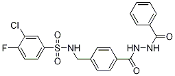 N-(4-(2-benzoylhydrazinecarbonyl)benzyl)-3-chloro-4-fluorobenzenesulfonamideStructure,852918-02-6Structure N-(4-(2-benzoylhydrazinecarbonyl)benzyl)-3-chloro-4-fluorobenzenesulfonamide Structure,852918-02-6Structure
