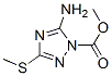1H-1,2,4-triazole-1-carboxylicacid,5-amino-3-(methylthio)-,methylester(9ci)Structure,86009-00-9Structure 1H-1,2,4-triazole-1-carboxylicacid,5-amino-3-(methylthio)-,methylester(9ci) Structure,86009-00-9Structure