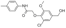 2-[2-氯-4-(羥基甲基)-6-甲氧基苯氧基]-n-(4-甲基苯基)-乙酰胺結(jié)構(gòu)式_862703-69-3結(jié)構(gòu)式