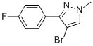 4-Bromo-3-(4-fluorophenyl)-1-methyl-1h-pyrazoleStructure,863605-34-9Structure 4-Bromo-3-(4-fluorophenyl)-1-methyl-1h-pyrazole Structure,863605-34-9Structure
